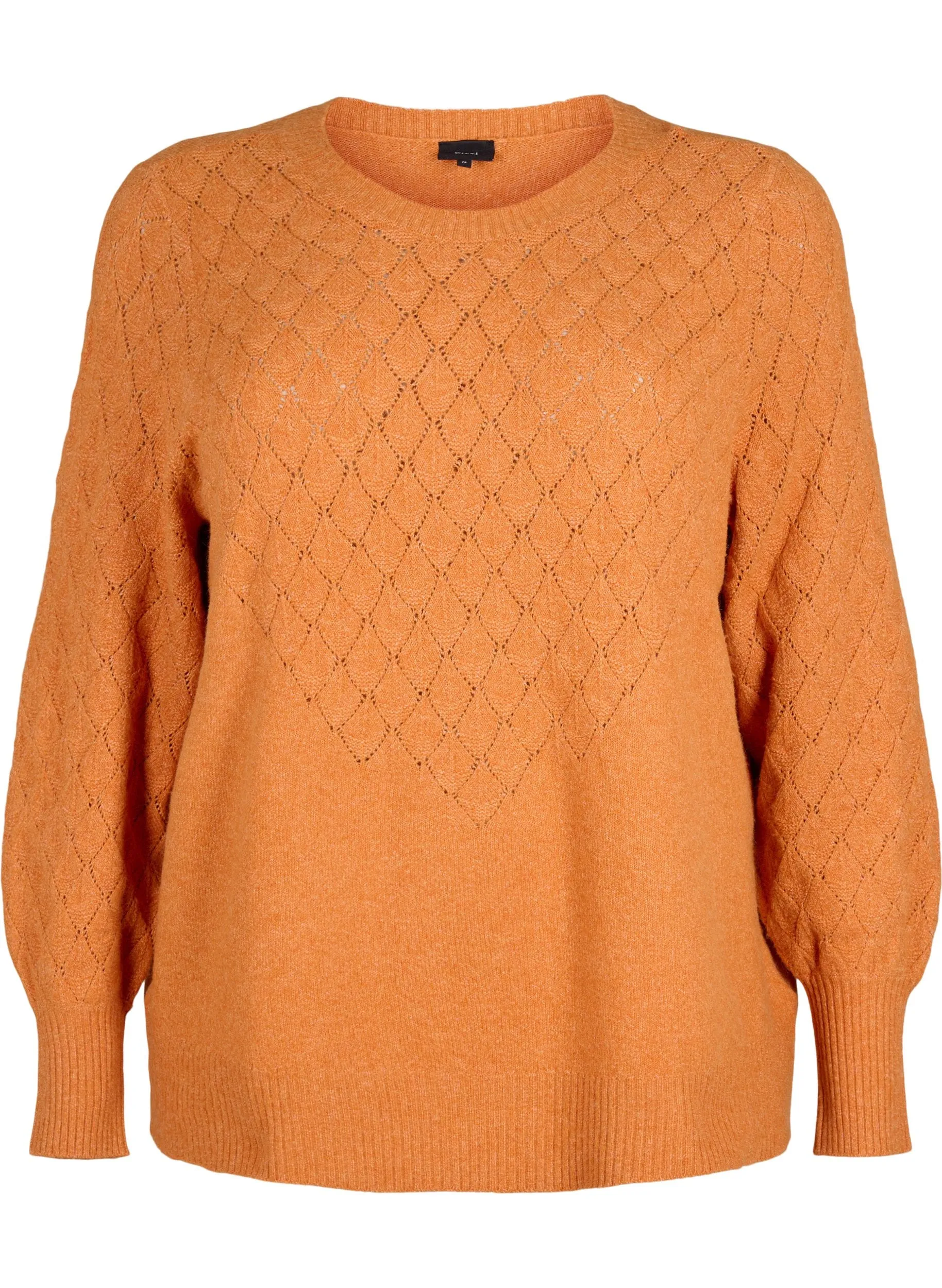 Zizzi Sunny Orange Knit Jumper