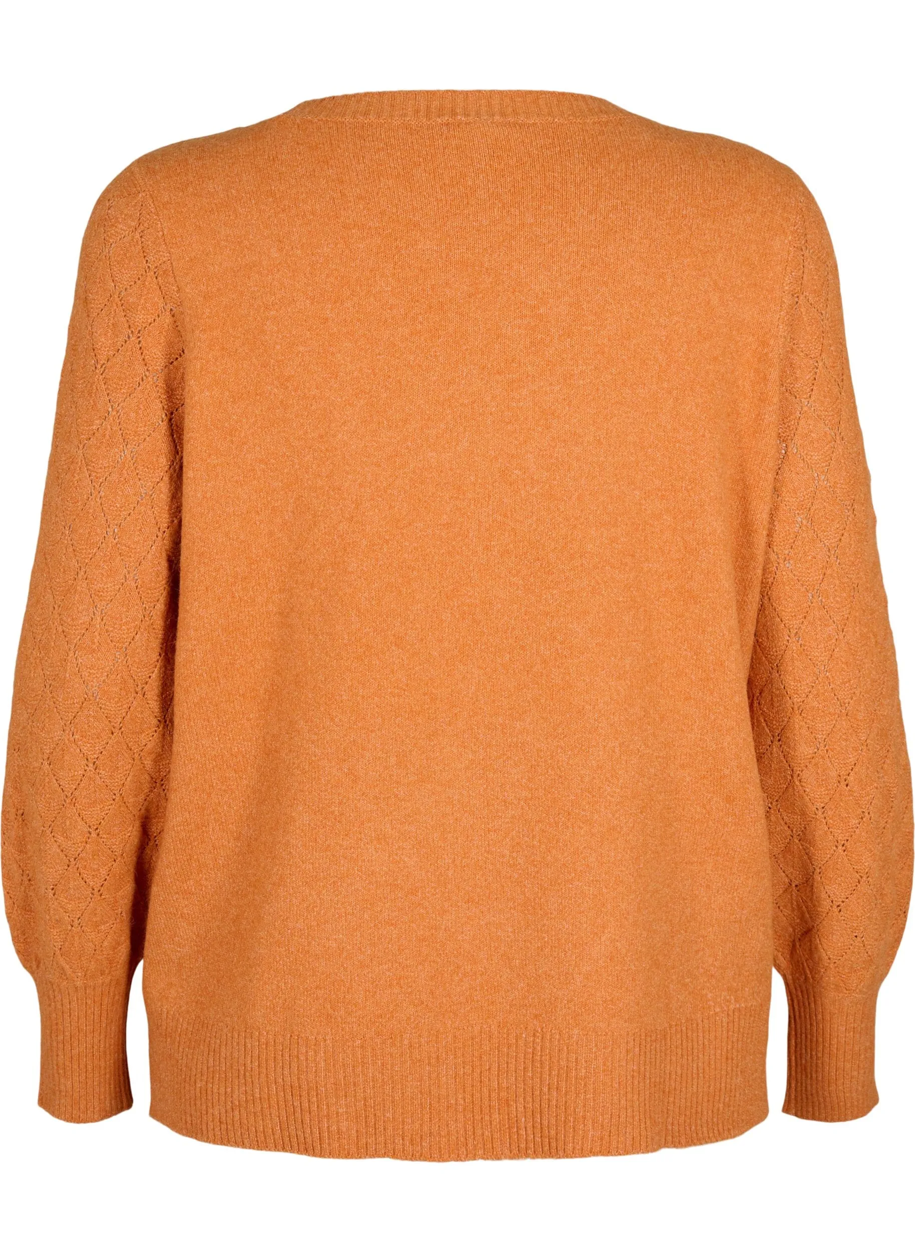 Zizzi Sunny Orange Knit Jumper